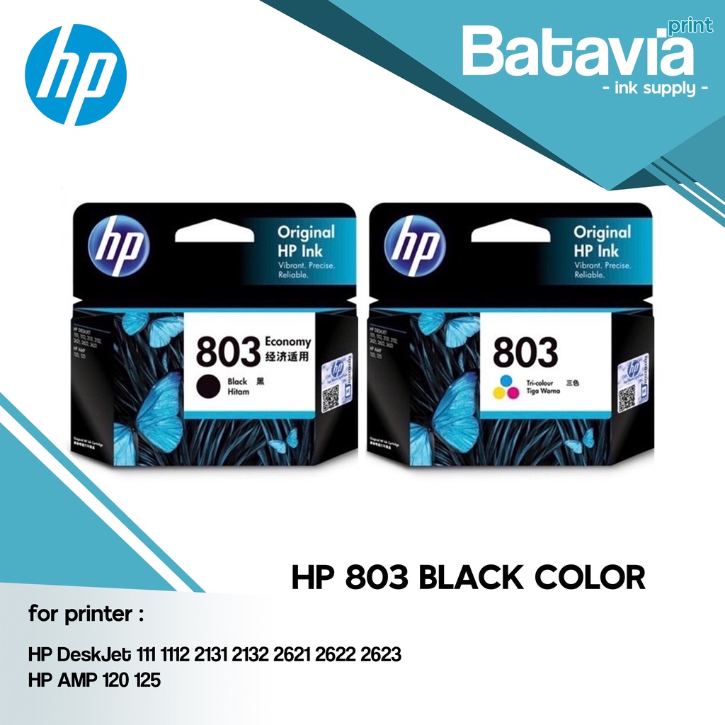 Jual TINTA CARTRIDGE HP 803 BLACK COLOR ORIGINAL Shopee Indonesia