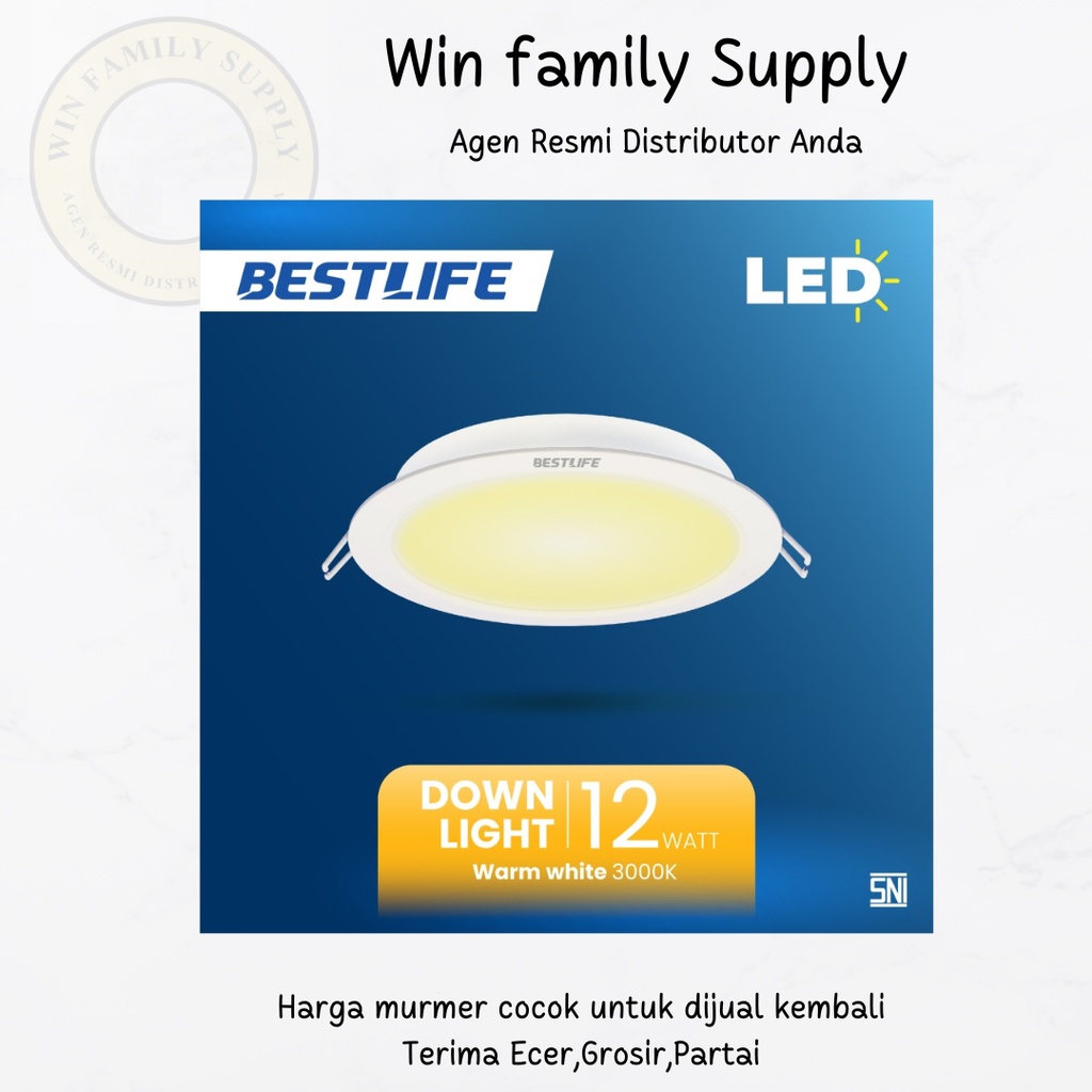 Jual BESTLIFE LED Downlight 12W 3000K Kuning Warm White Lampu LED ...