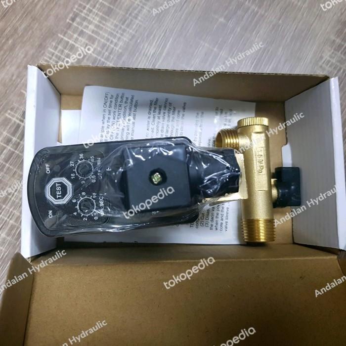 Jual Actuator Electric Solenoid Valve Timer Auto Drain Water 1/2 Inch ...