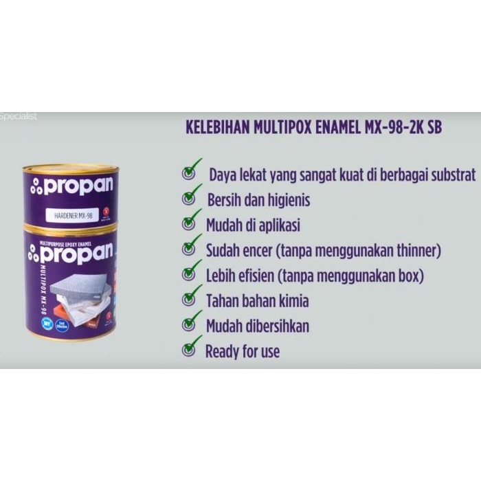 Jual CAT LANTAI KERAMIK TAHAN AIR KIMIA EPOXY PROPAN MULTIPOX MX 98 2K ...