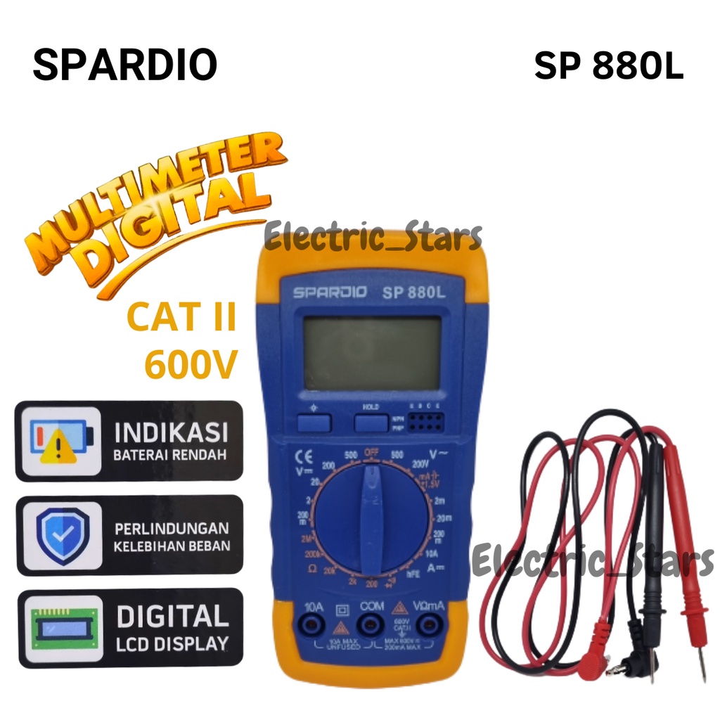 Jual Multimeter Digital Spardio SP 880L Multitester Digital | Shopee ...