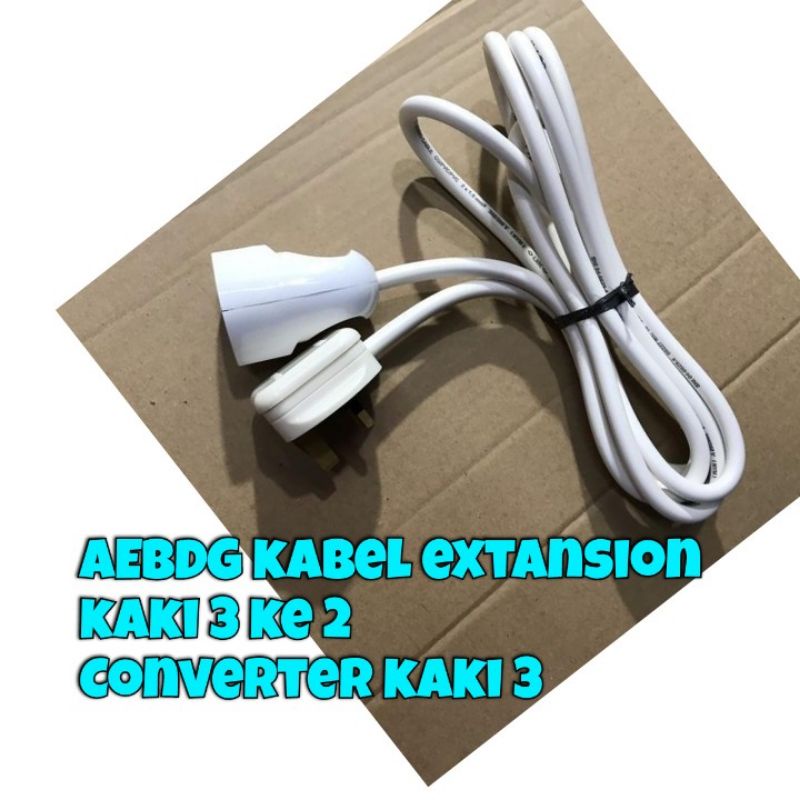 Jual AEBDG COLOKAN LISTRIK SAMBUNGAN KAKI 3 KE KAKI 2 MODEL EU 2 PIN TO ...