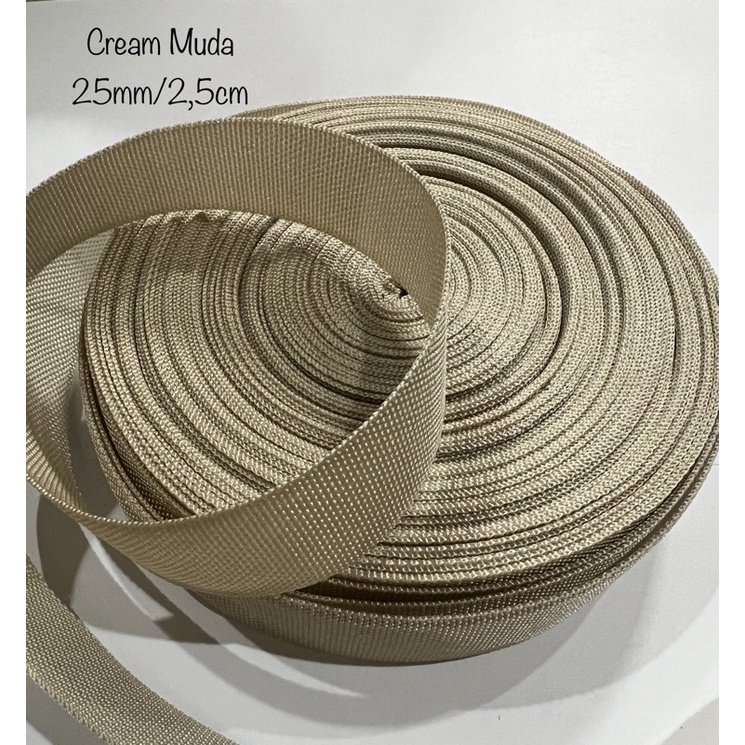 Jual Tali Webbing Pelipit / Bisban / PCR 2,5 cm 36 Yard/rol | Shopee ...