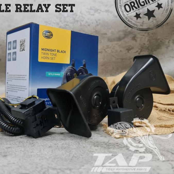 Jual Harga Heboh KLAKSON KEONG HELLA MIDNIGHT BLACK + CABLE RELAY SET