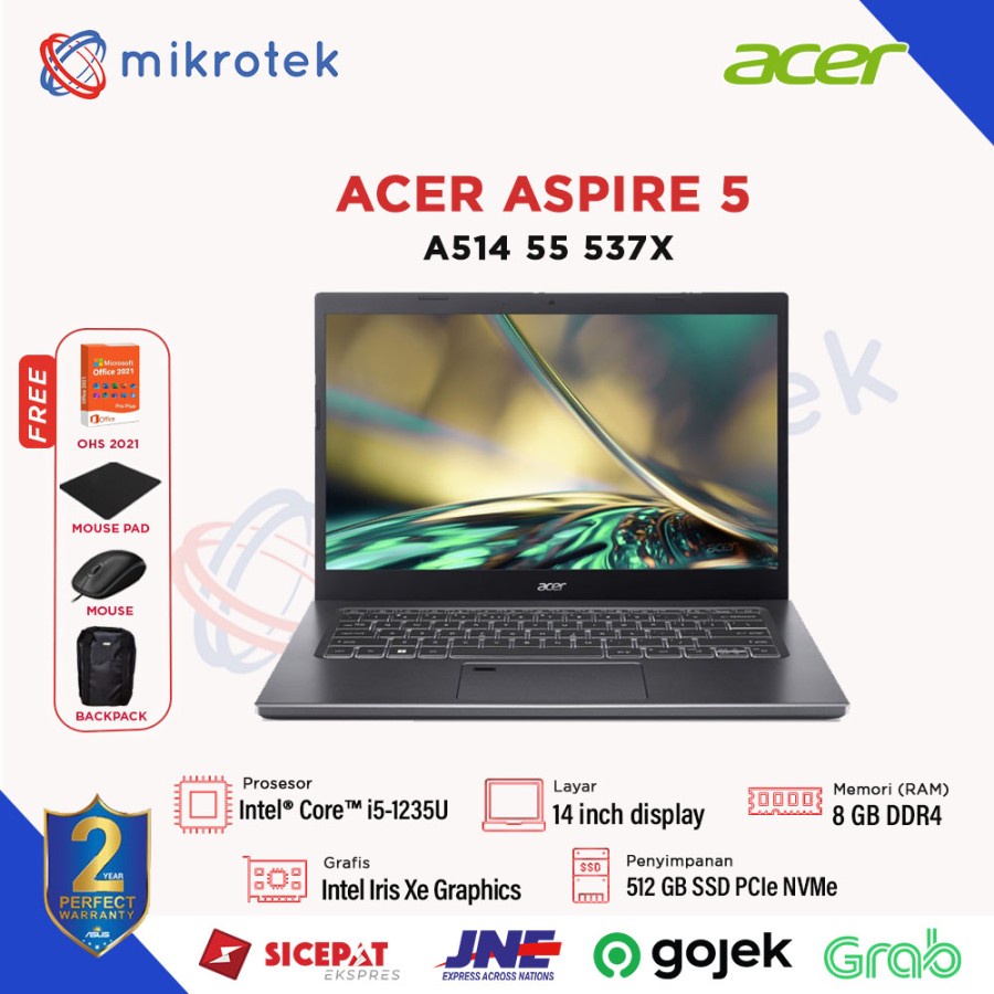 Jual Acer Aspire A X I U Gb Gb Ssd Fhd Iris Xe