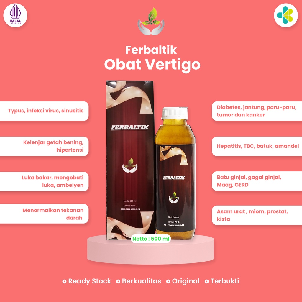 Jual Herbal Obat Vertigo Ferbaltik 500 Ml Obat Pusing Sakit Kepala