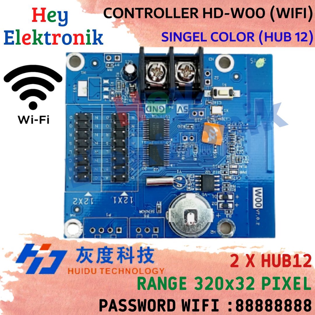 Jual Controller Huidu HD-W00 Wifi Running Text P10 | Shopee Indonesia