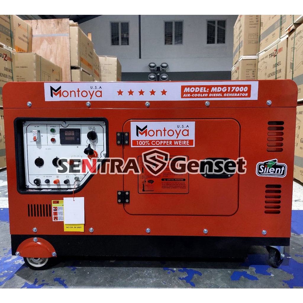 Jual Genset 15 KVA 1 Phase Montoya MDG 17000 USA Technology | Shopee ...