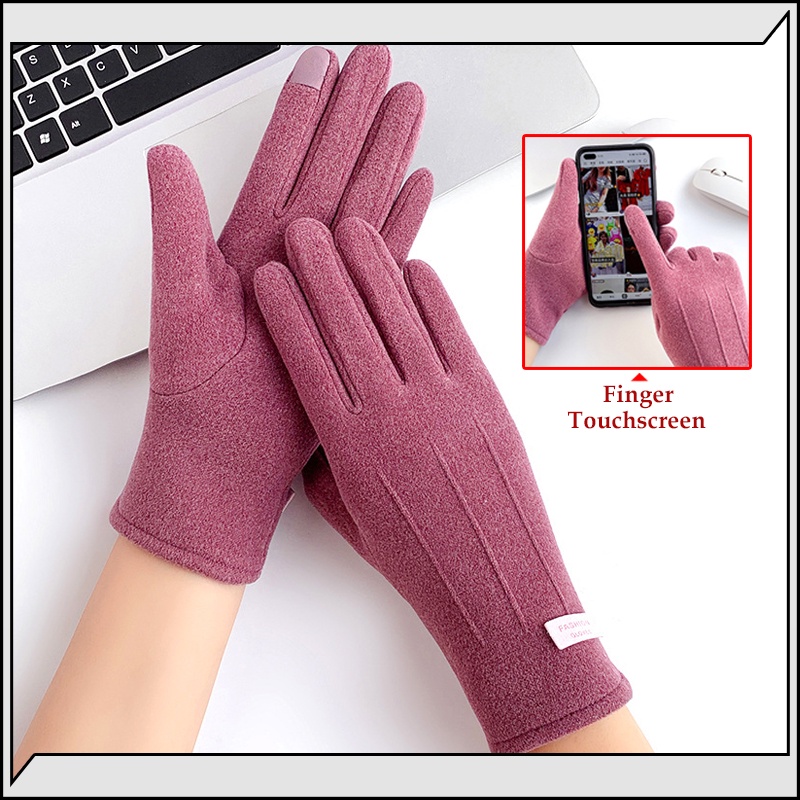 Jual Sarung Tangan Touchscreen Wanita Korean Version Simple dan