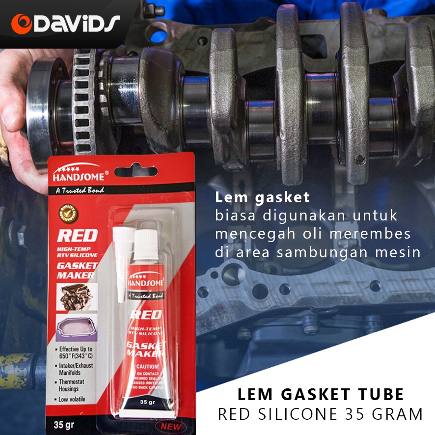 Jual Lem Gasket Blok Mesin Paking Packing Tahan Panas Dextone Red 30 ...