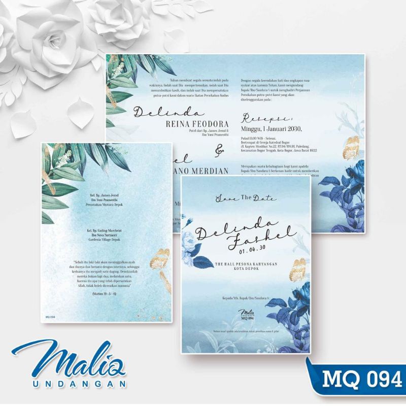 Jual cetak undangan blangko Maliq 094 / mokeup blangko maliq/katalog