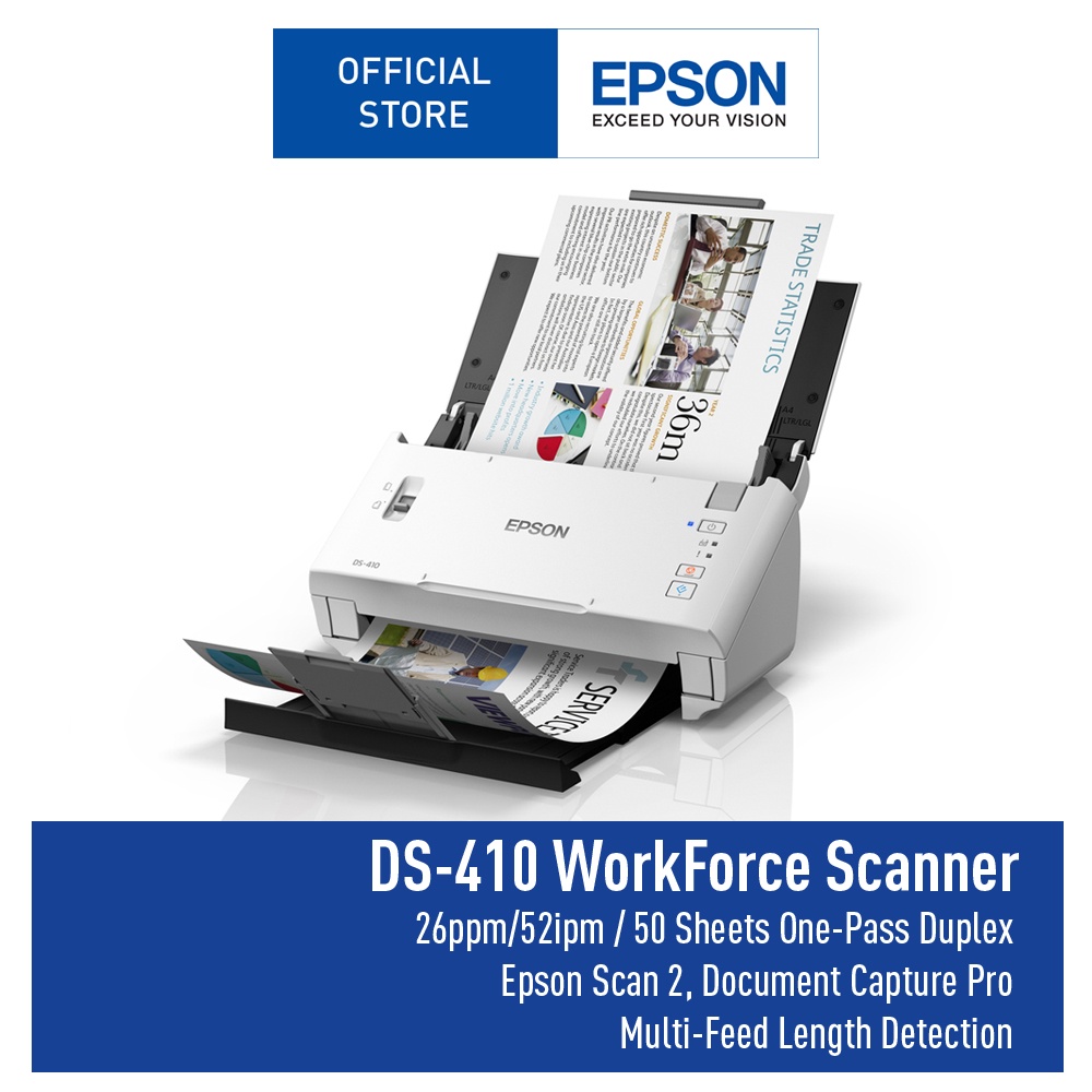 Scanner Epson WorkForce DS-410 A4 Document Duplex Sheet-fed Scanner (2)