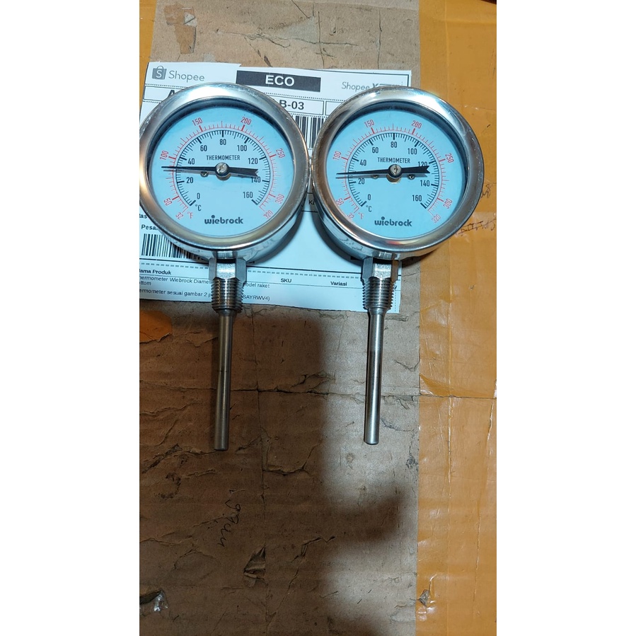 Jual Thermometer Wiebrock Diameter 2 1/2 inch model raket bottom ...