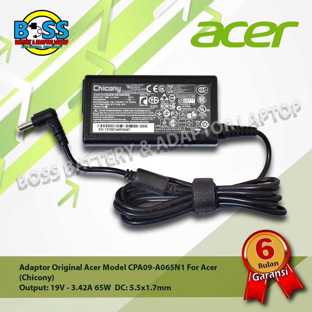 Jual Adaptor Charger Laptop Acer Liteon V A Original Shopee Indonesia