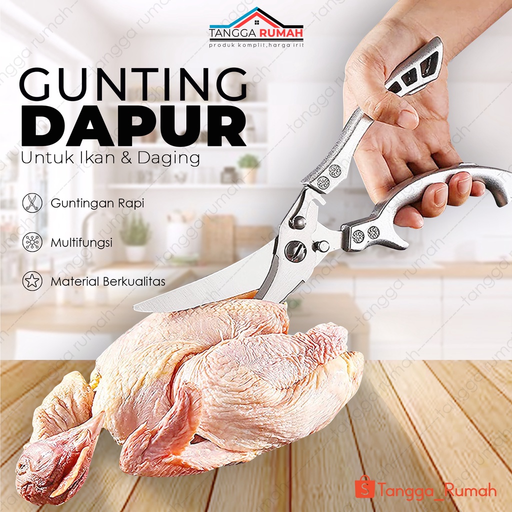 Jual Gunting Dapur Chicken Duck Fish Bone Scissors -DP047