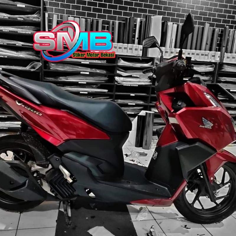 Jual Sticker skotlet motor merah metalik candy / stiker skotlet motor ...