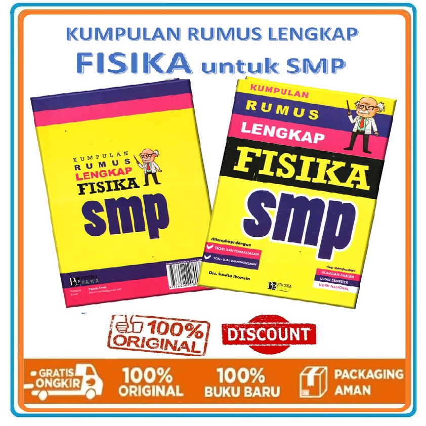 Jual Diskon Buku Kumpulan Rumus Lengkap FISIKA SMP Dilengkapi Teori ...