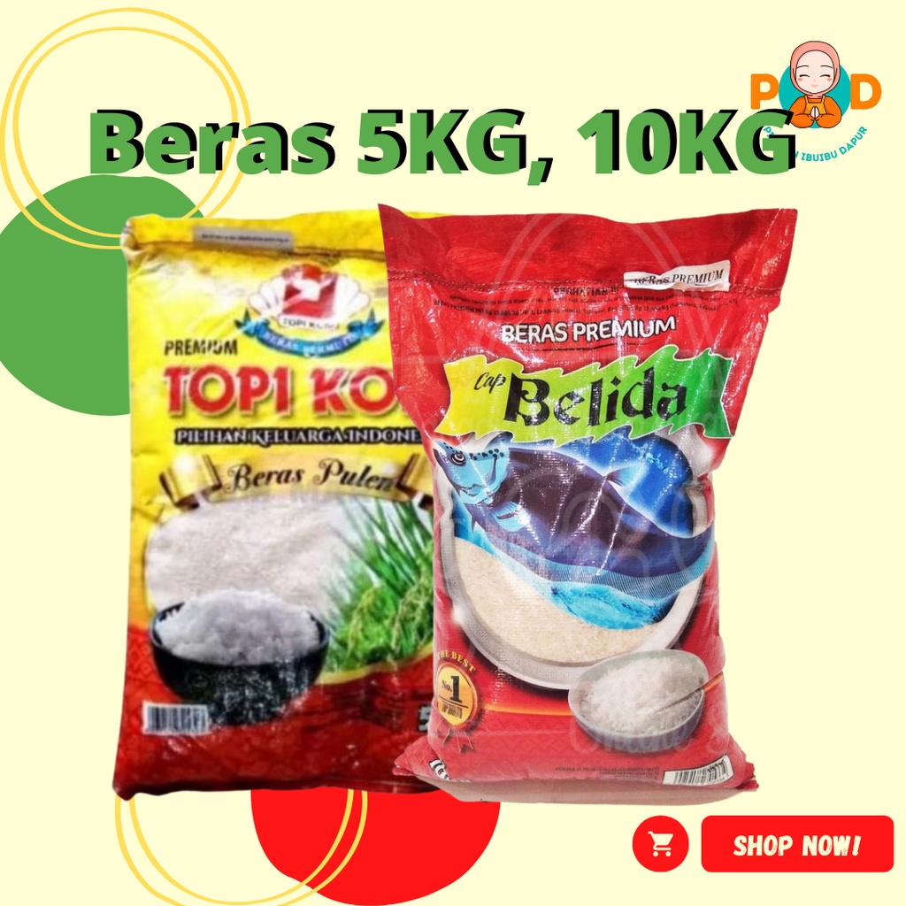 Jual BELIDA TOPI KOKI BERAS 5KG 10KG - SUMATRA PEKANBARU | Shopee Indonesia
