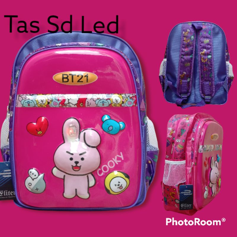 Jual Tas Ransel Anak Perempuan SD Karakter BTS Lampu LED Gambar 3D Tas ...
