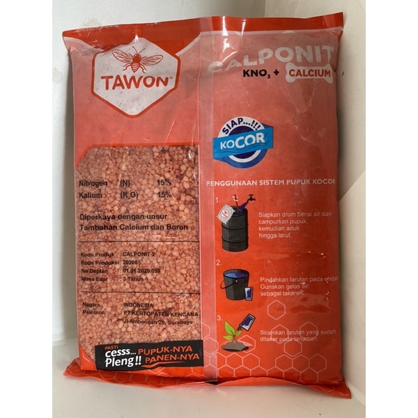 Jual KNO3 MERAH CALPONIT 2kg CALSIUM PUPUK CAP TAWON | Shopee Indonesia