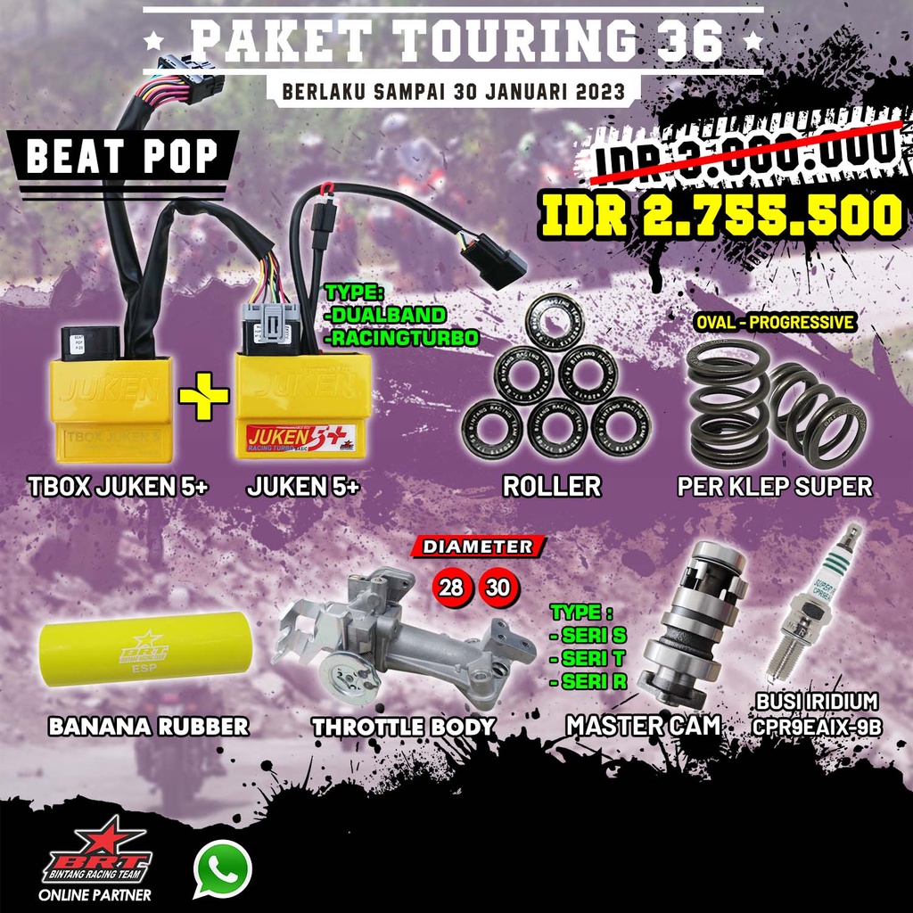 Jual Paket Touring Beat Pop Esp Brt Ecu Juken Roller Per Klep Throttle Body Banana