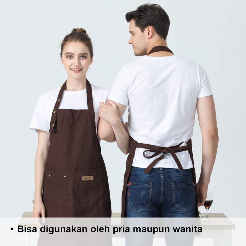 Jual Apron Masak Anti Air Celemek Masak Apron Barista Shopee Indonesia