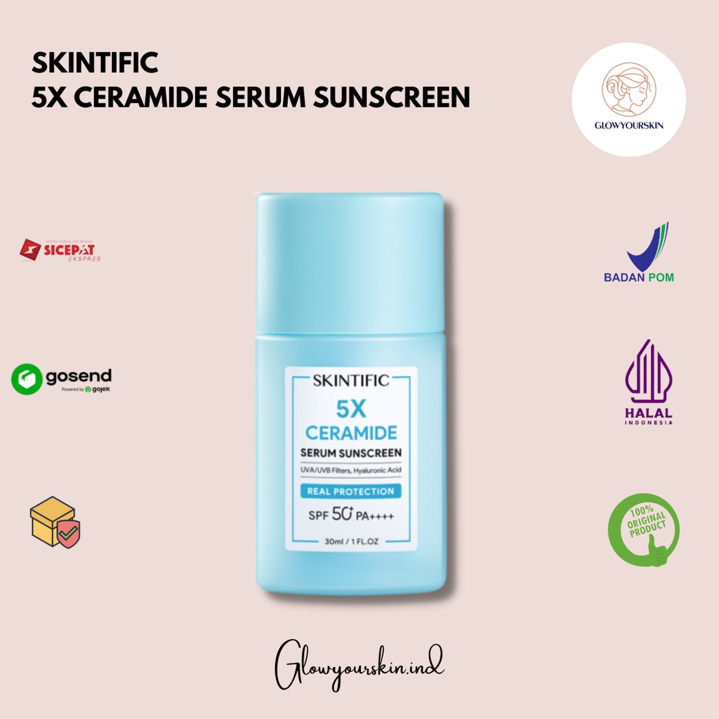 Jual SKINTIFIC - 5X Ceramide Serum Sunscreen SPF50 PA++++ (30ml Full ...