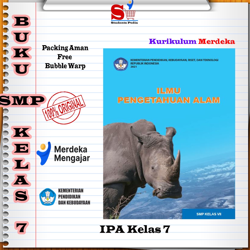 Jual Buku Ilmu Pengetahuan Alam IPA SMP/MTS Kelas 7 Kurikulum Merdeka ...