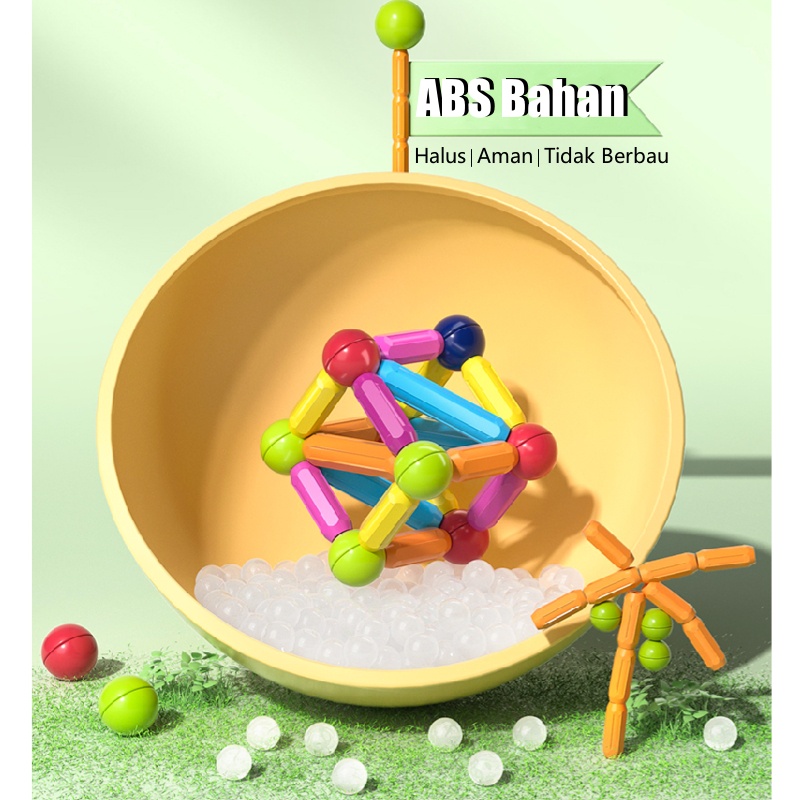 Jual COD Mainan Magnet Stick Balls Anak Dengan Kotak,Magnetic Building ...