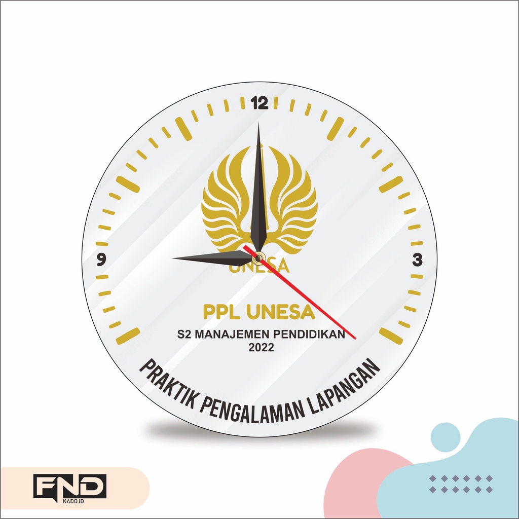 Jual Jam Dinding Custom KKN Jam Dinding PAR Logo Instansi Cinderamata