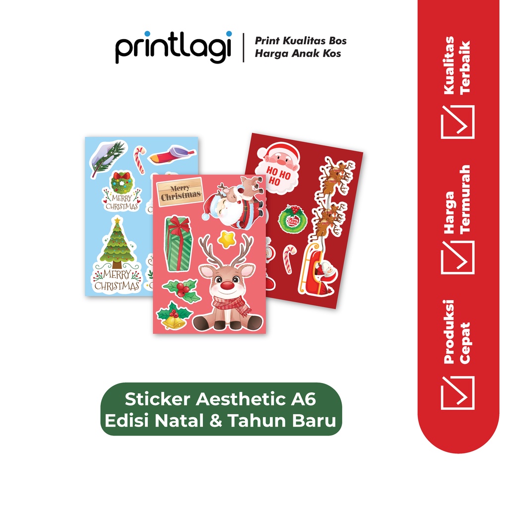 Jual Cetak Sticker Sheet Pack Kiss Cut Sticker Stiker Sheet Pack