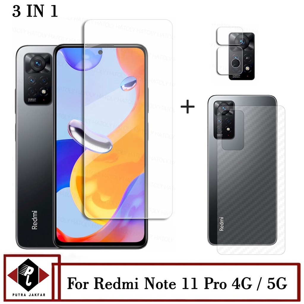 Jual Paket 3 IN 1 Tempered Glass Layar Xiaomi Redmi Note 11 Pro 4G ...