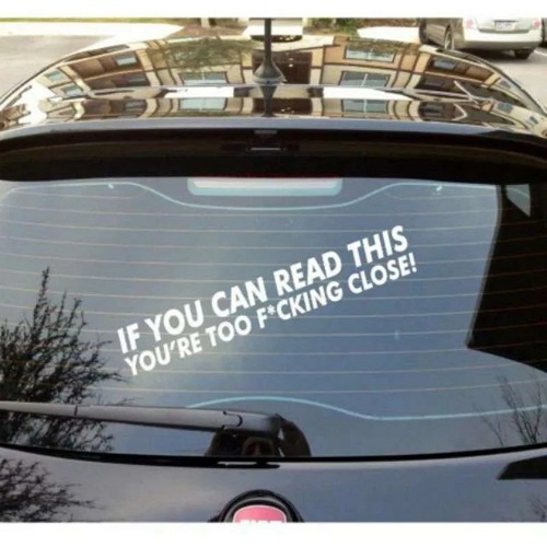 Jual CUTTING STICKER MOBIL JAGA JARAK BAHASA INGGRIS 40 CM STIKER MOBIL