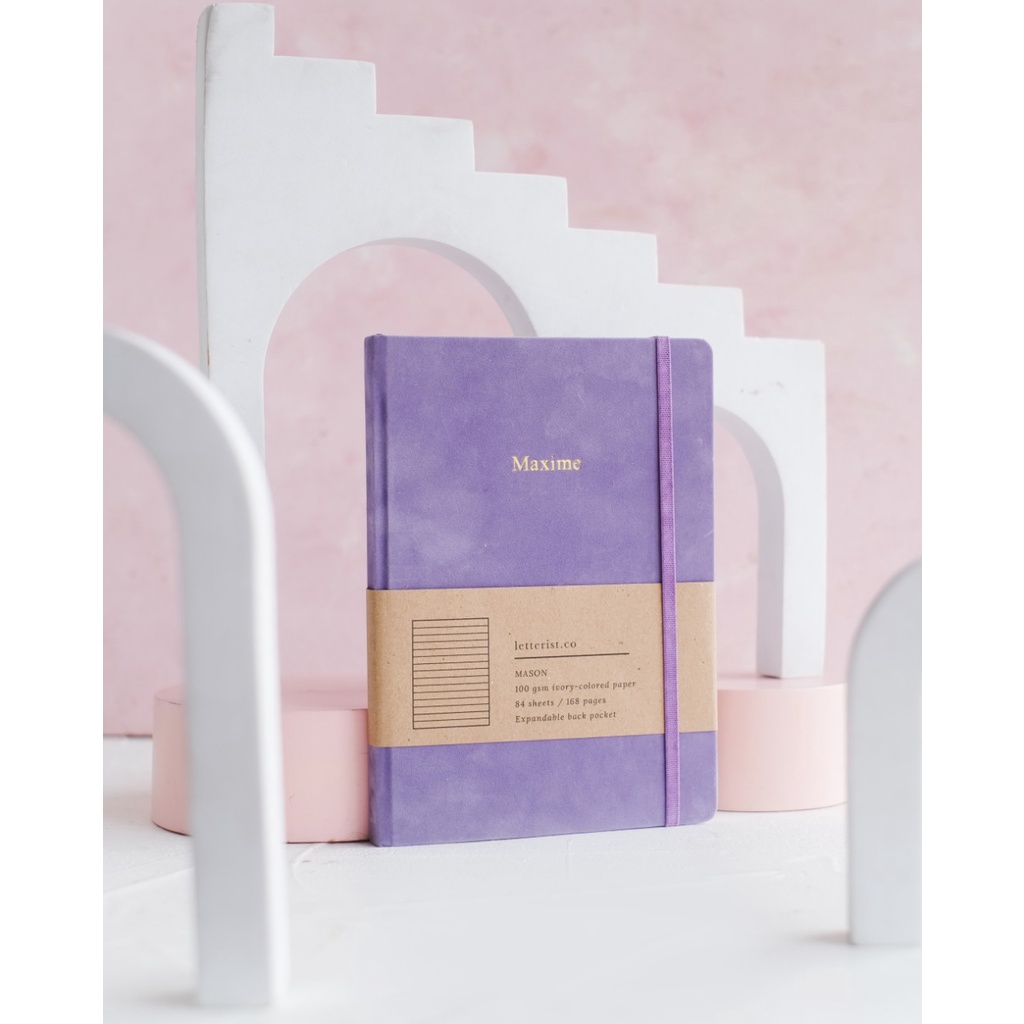 Jual Mason Suede Lavender Notebook / Agenda / Journal / Diary Shopee