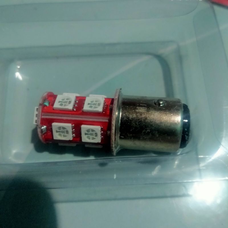 Jual bohlam stop motor lampu stop belakang led flesh kedip 13 mata ...
