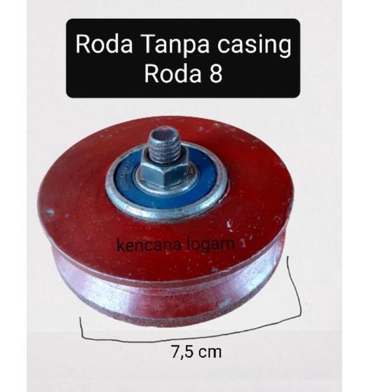 Jual Harga Promo Roda besi cor ukuran 8 diameter 7,5 cm roda tanpa ...