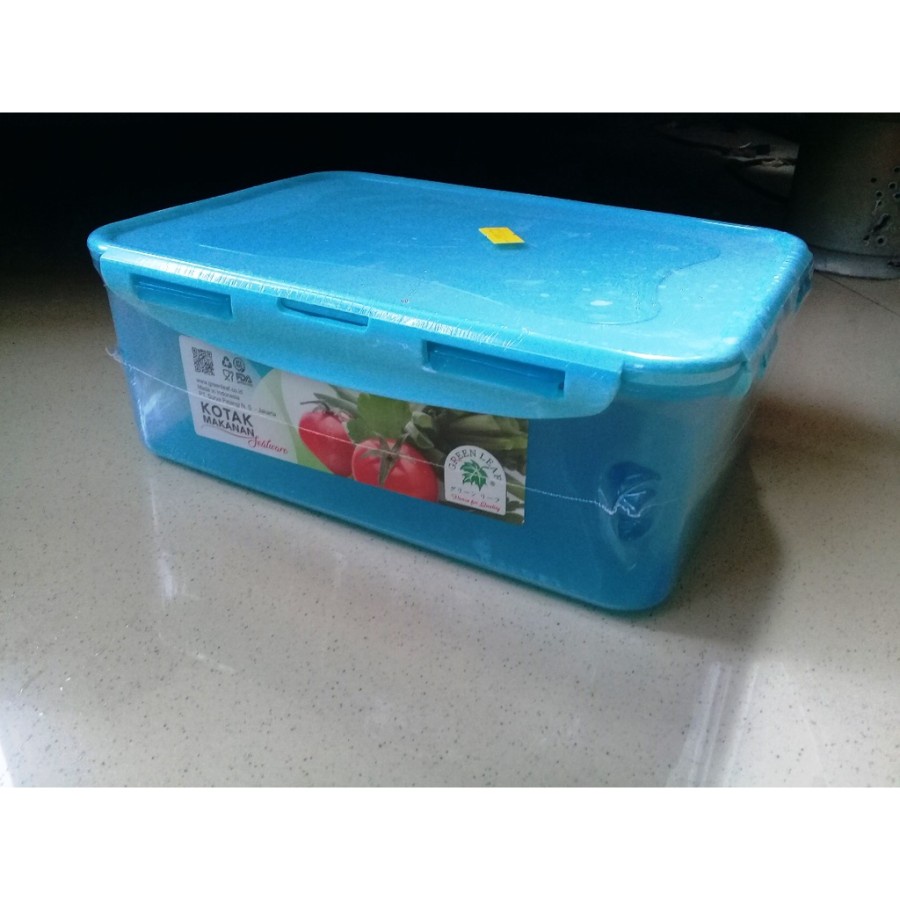 Jual Kotak Makan 3 Liter Green Leaf 7264 Box Container Daging Sayur ...