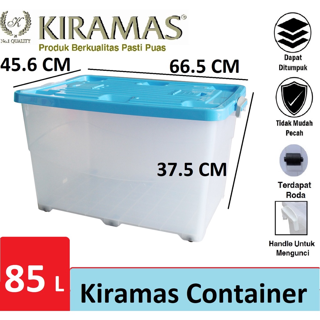 Jual Kiramas Container Box 85 Liter B-85 AR Biru dan Hijau (By Gojek ...