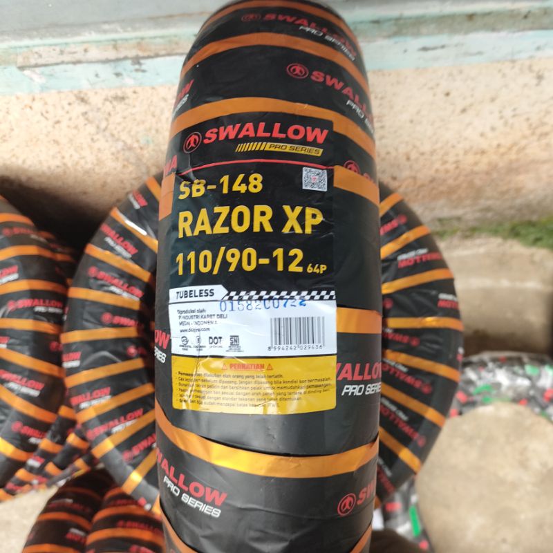 Jual Ban tubeless swallow razor xp pro series 110/90-12 free pentil ...