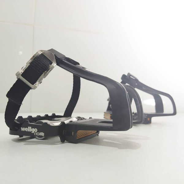 Cale-pieds (toe Clips) Wellgo MT10 Pour VTT, Vélo Route, Trekking - Noir - Sans Sangle