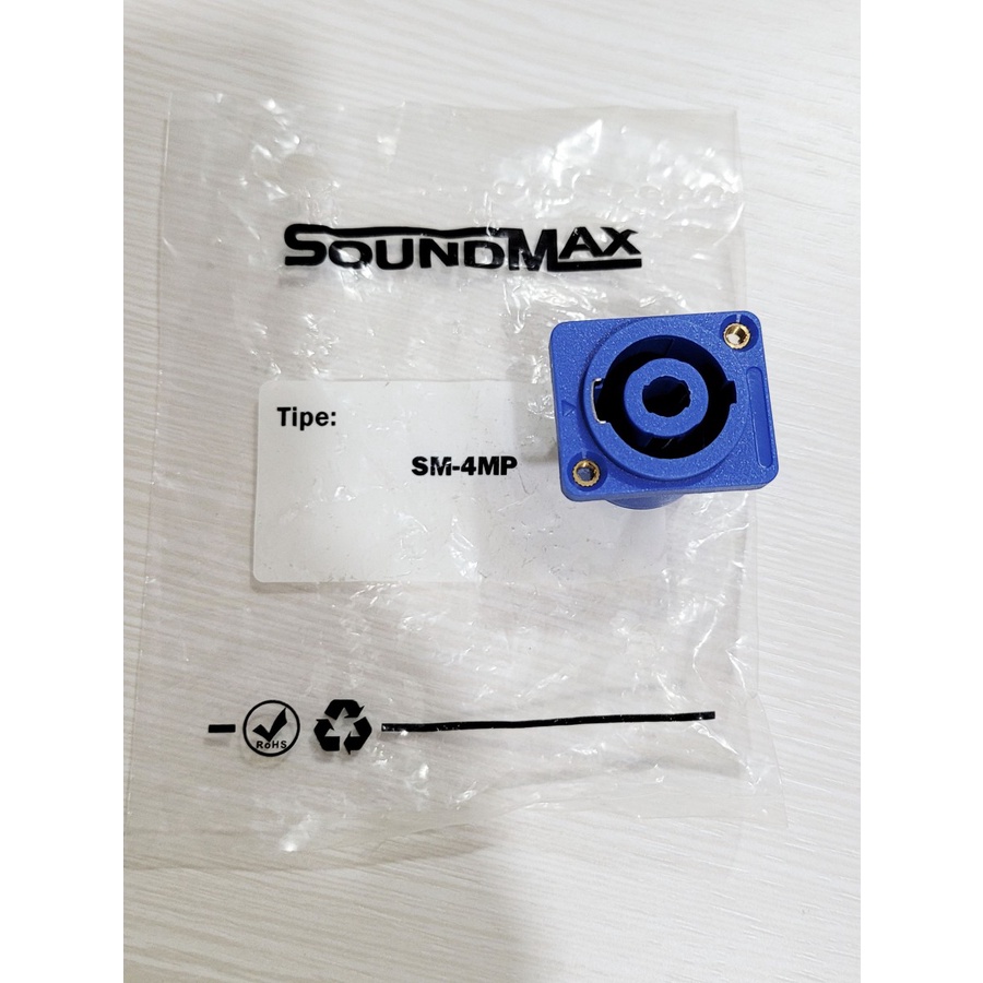Jual Socket Audio Speakon SOUNDMAX SM-4MP 4P Spikon Spicon Speaker ...