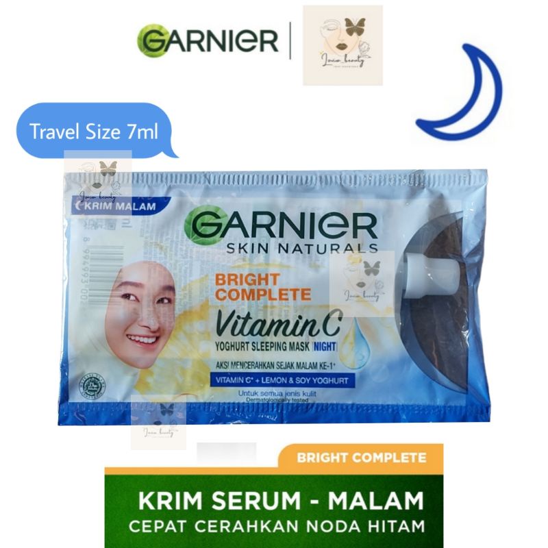 Jual Garnier Bright Complete Yoghurt Sleeping Mask/ Cream Malam 7 ml