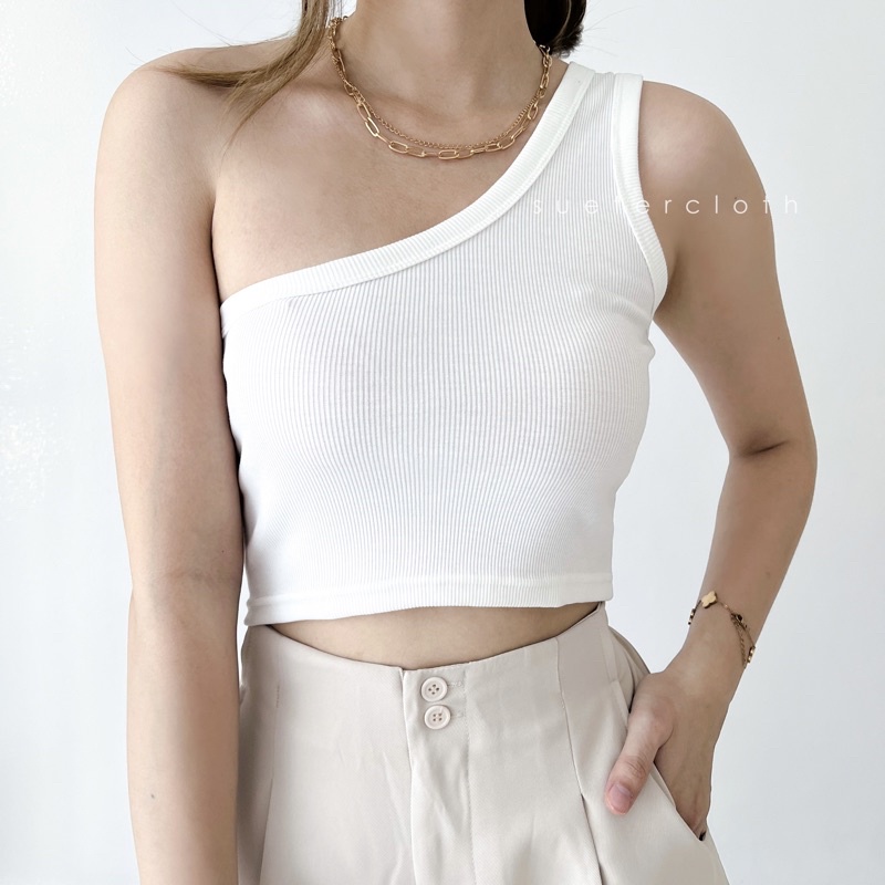 トップス riu Ribbon one shoulder tops riu Ribbon one shoulder tops トップス