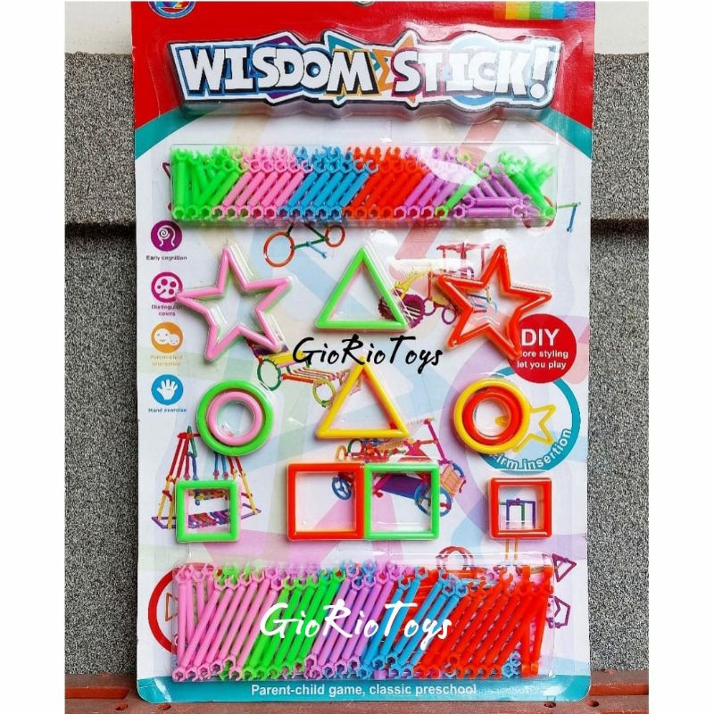 Jual Mainan Edukatif Anak Wisdom Stick Susun Puzzle Brick Block Model ...