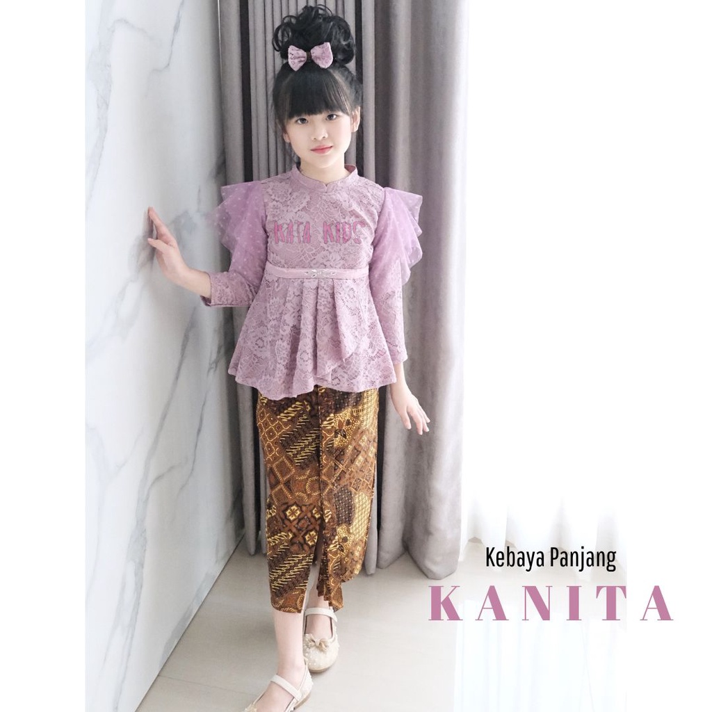 Jual Kebaya Anak / Setelan Kebaya Anak/ Kebaya Kanita Panjang Rok Jagat