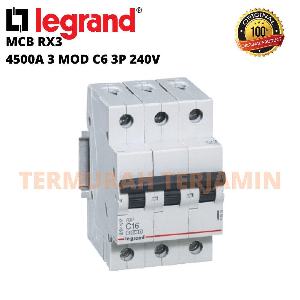 Jual LEGRAND 402194 MCB RX3 PIN 4500A 3 MOD 3P 240V | Shopee Indonesia