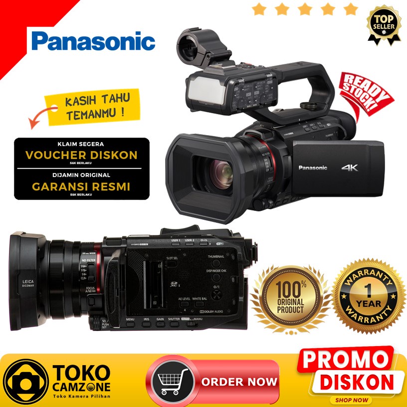 Jual Panasonic HC-X2000 UHD 4K 3G-SDI/HDMI Pro Camcorder with 24x Zoom ...