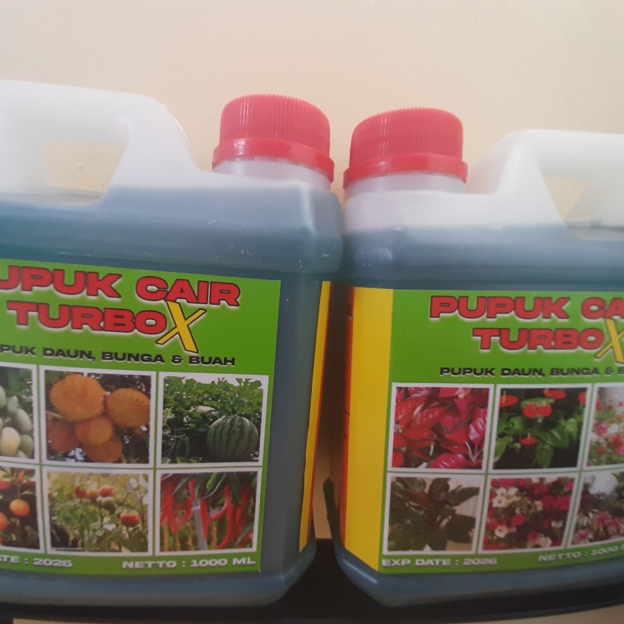 Jual Pupuk Cair Turbo X Kemasan 1liter Untuk Daun Bunga Dan Buah ...