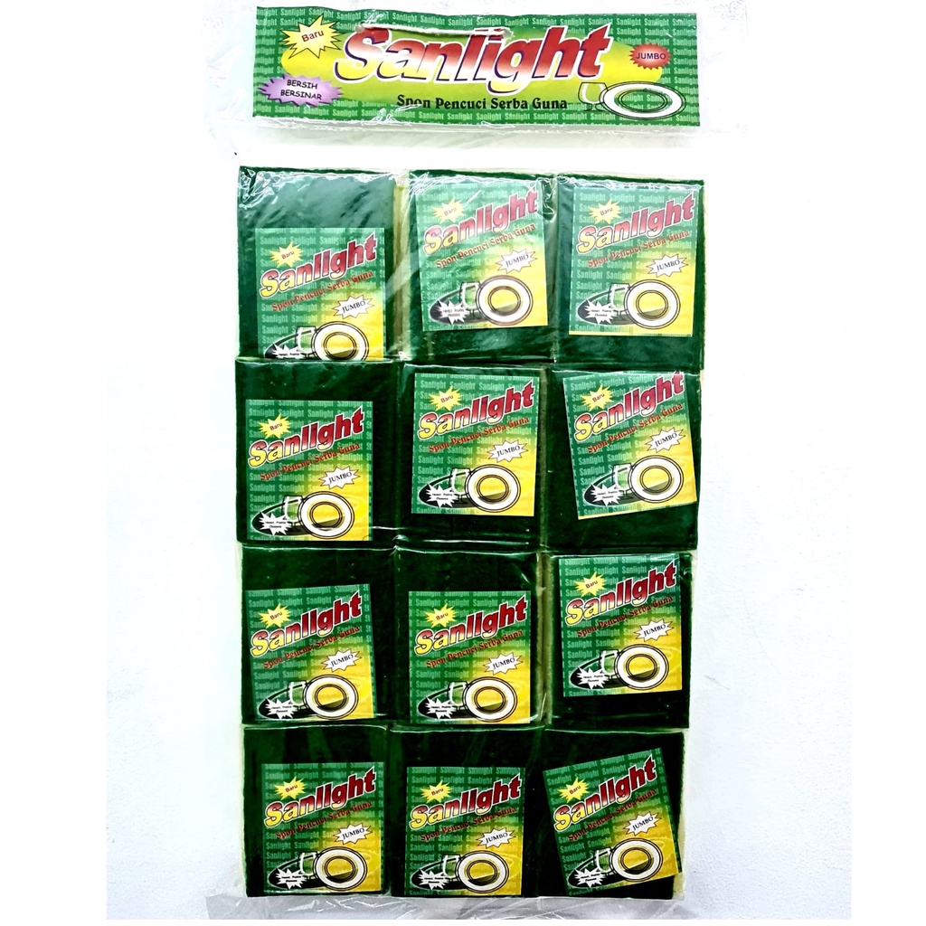 Jual Spons Busa Sanlight Renceng Spon Cuci Piring Isi 24 Pcs | Shopee ...