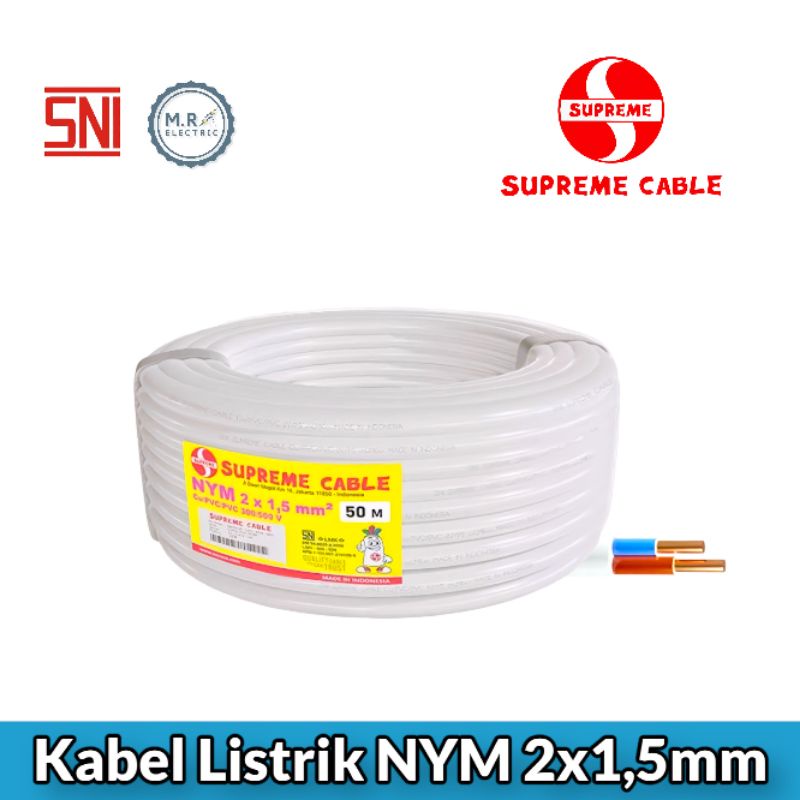 Jual Kabel Listrik Nym Supreme Sni 2x1 5 Meteran Permeter Lotusku